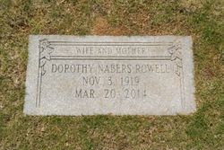 Dorothy Louise <I>Nabers</I> Rowell 