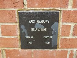 Mary Elizabeth <I>Meadows</I> Helvestine 