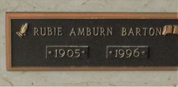 Rubie Martha <I>Amburn</I> Barton 