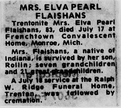 Elva Pearl <I>Carr</I> Flaishans 
