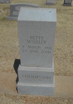 Betty <I>Moseley</I> Thompson 