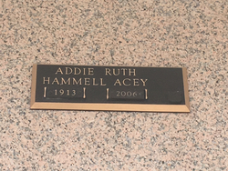 Addie Ruth <I>Hammell</I> Acey 