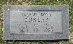 Rachel C <I>Boyd</I> Dunlap 