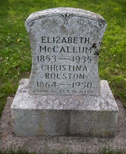 Elizabeth <I>Ross</I> McCallum 