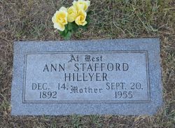 Annie Ophelia <I>Stafford</I> Hillyer 