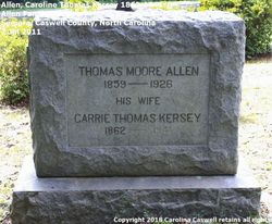 Caroline Thomas “Carrie” <I>Kersey</I> Allen 