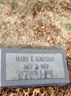 Mary Ida <I>Edwards</I> Simpson 