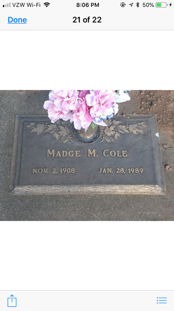Madge M. <I>Rickman</I> Cole 
