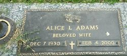 Alice Louise <I>Wiggins</I> Adams 