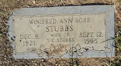 Winifred Ann <I>Robb</I> Stubbs 