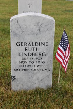 Geraldine Ruth <I>Anderson</I> Lindberg 