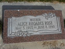 Alice L Rhoades <I>Strauser</I> Rose 