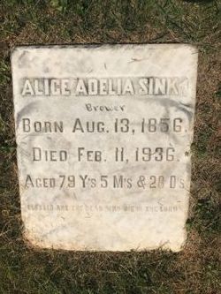 Alice Adelia <I>Brewer</I> Sink 