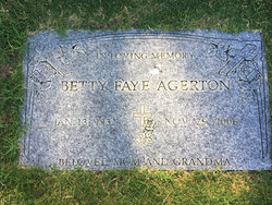 Betty Faye <I>Graham</I> Agerton 