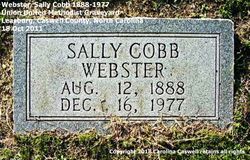 Sally <I>Cobb</I> Webster 