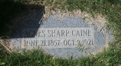 Agnes <I>Sharp</I> Caine 