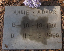 Annie <I>Dennis</I> Adams 