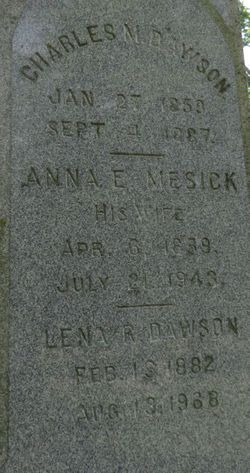Anna Elizabeth <I>Mesick</I> Dawson 