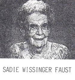 Sarah Mabel “Sadie” <I>Wissinger</I> Faust 