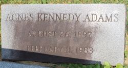 Agnes E. <I>Kennedy</I> Adams 