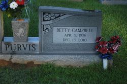 Betty <I>Campbell</I> Purvis 