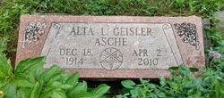 Alta L. <I>Geisler</I> Asche 