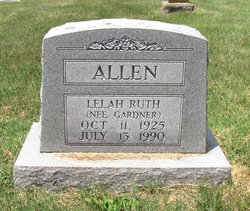 Lelah Ruth <I>Gardner</I> Allen 