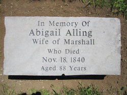 Abigail <I>Brockett</I> Alling 