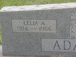 Lelia Virginia <I>Adcock</I> Adams 