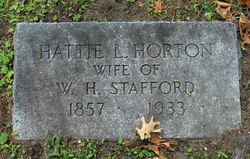 Harriet L “Hattie” <I>Horton</I> Stafford 