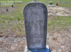 Julia Ann F <I>Fairley</I> Cain 