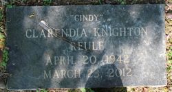 Clarendia Arlene “Cindy” <I>Knighton</I> Reule 