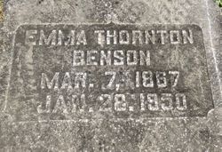 Emma <I>Thornton</I> Benson 