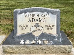 Marie Helen <I>Sass</I> Adams 
