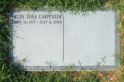 Ruby Edna <I>Coker</I> Carpenter 