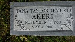 Tana Taylor <I>Evert</I> Akers 