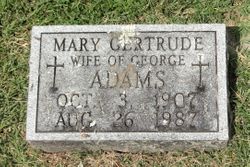 Mary Gertrude <I>Valleroy</I> Adams 