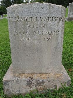 Elizabeth <I>Madison</I> Norford 