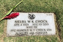 Mrs Melba Willa Kawelo <I>Oleole</I> Chock 