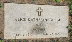 Alice Katherine <I>Larrive</I> Welsh 