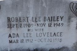 Ada Lee <I>Lovelace</I> Bailey 