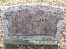 Amelia Emma <I>Clemmons</I> Peters 