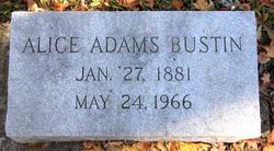Alice Virginia <I>Adams</I> Bustin 