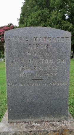 Annie Margaret <I>Dixon</I> Bolton 