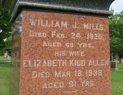 Elizabeth <I>Kidd</I> Allen - Mills 