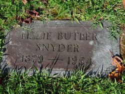 Elizabeth “Lizzie” <I>Butler</I> Snyder 