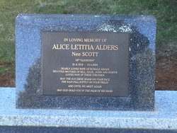 Alice Letitia <I>Scott</I> Alders 