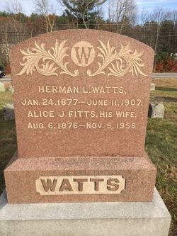Alice J <I>Fitts</I> Watts 