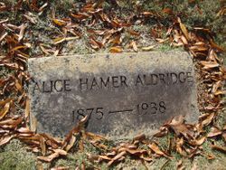 Alice <I>Hamer</I> Aldridge 