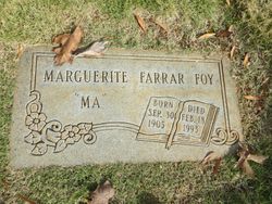 Marguerite “Ma” <I>Farrar</I> Foy 